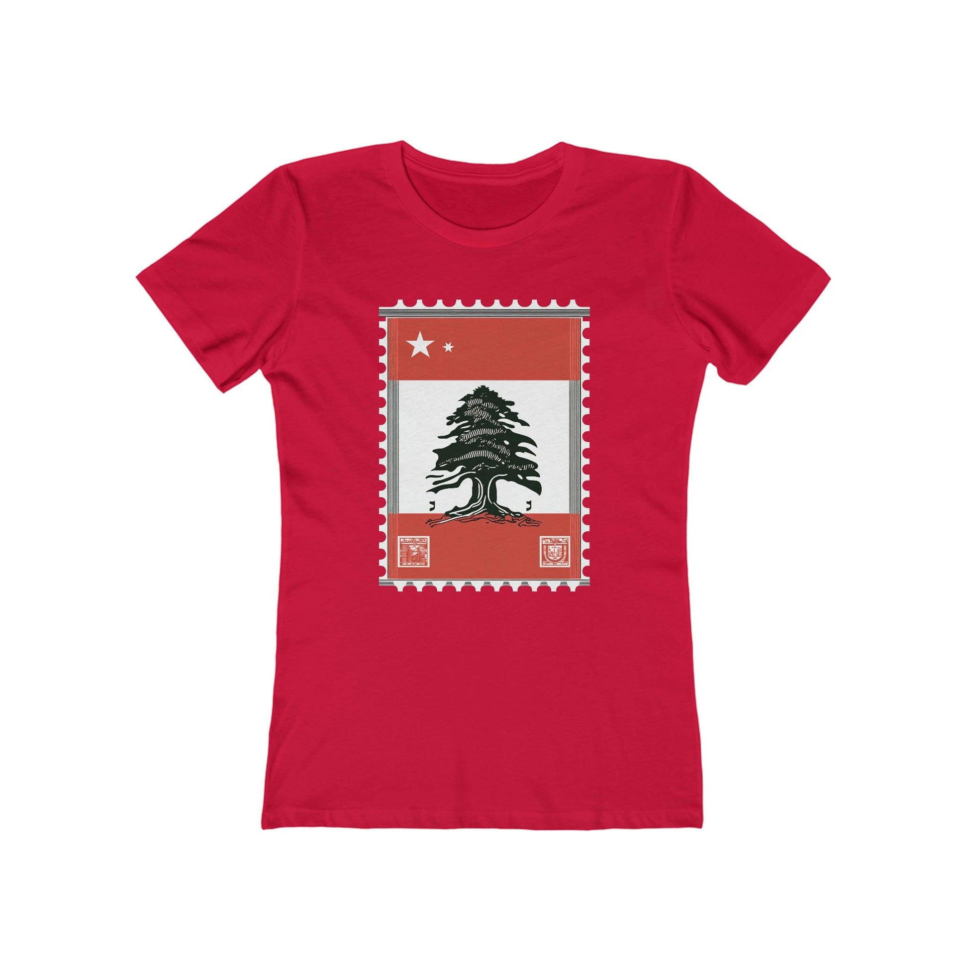 Vintage Stamp Lebanese Flag T-Shirt - faithwear