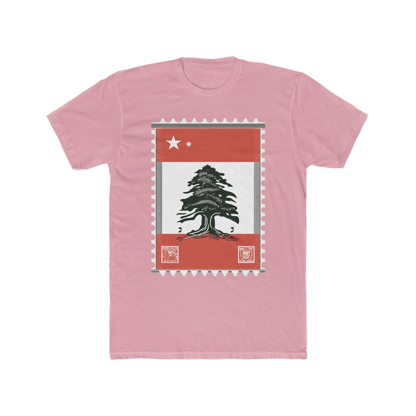 Vintage Stamp Lebanese Flag T-Shirt - faithwear