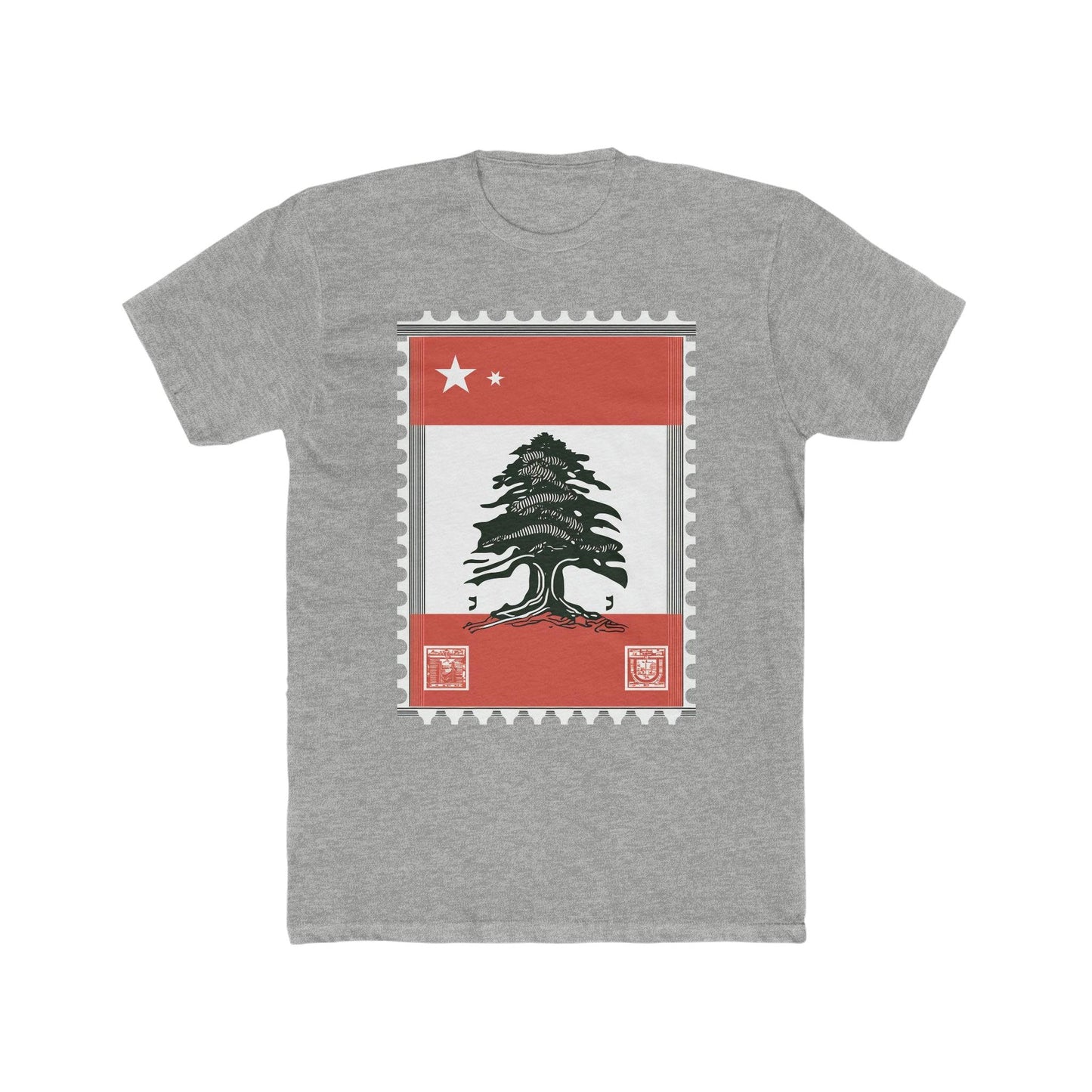 Vintage Stamp Lebanese Flag T-Shirt - faithwear