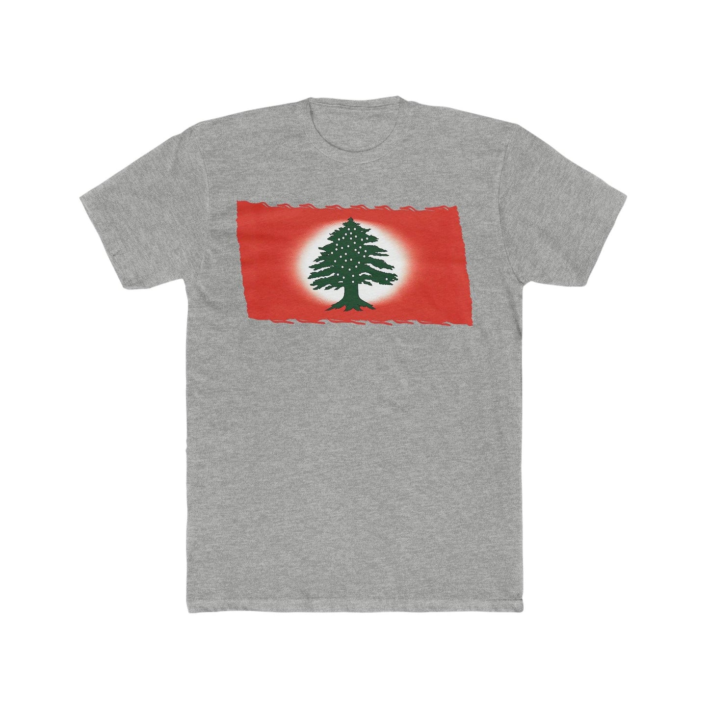 White Circle Lebanese Flag T-shirt - faithwear