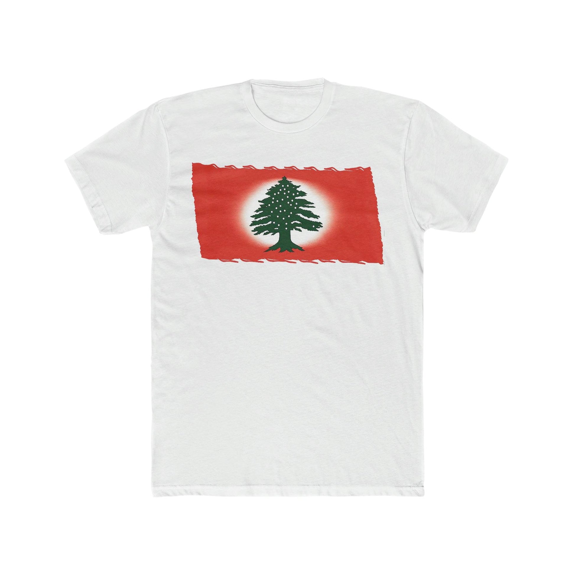 White Circle Lebanese Flag T-shirt - faithwear