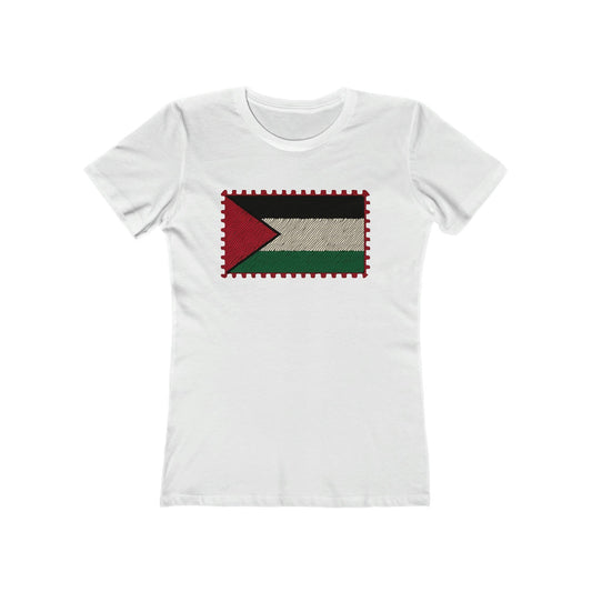 Palestine Stamp Flag T-Shirt - faithwear - Palestine Collection for Women, T-shirts, Women's Clothing