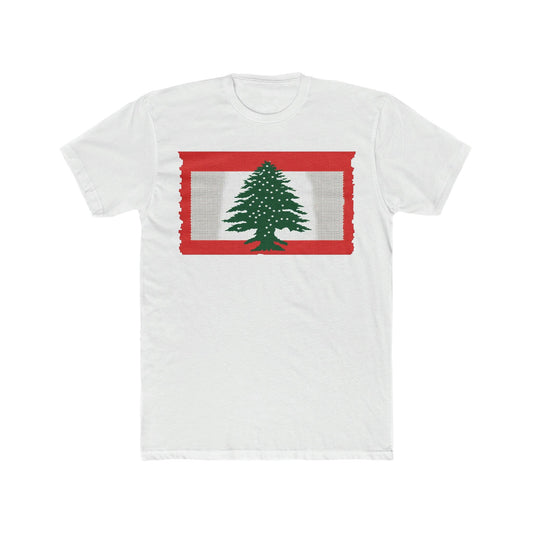 Micro Mosaic Lebanon Flag Design T-Shirt - faithwear - Lebanon Collection for Men, Men's Clothing, T-shirts