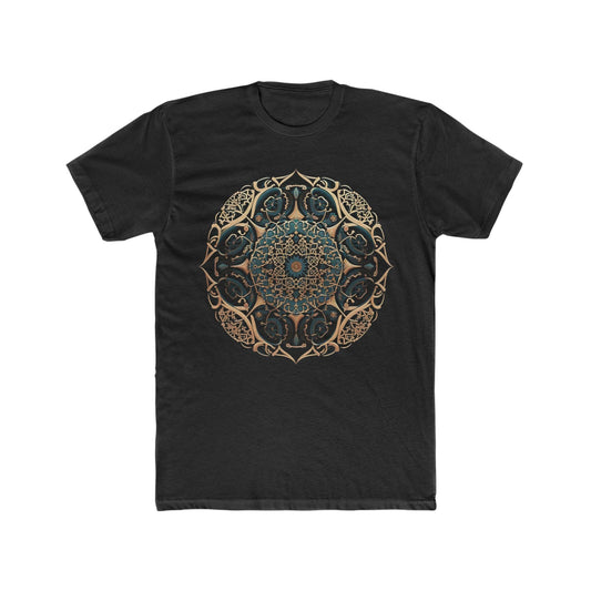 Golden Muqarnas Pattern T-Shirt - faithwear - Men's Clothing, Pattern Collection for Men, T-shirts