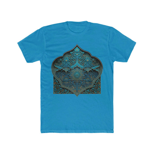 Irani Blue Muqarnas Pattern T-Shirt - faithwear - Men's Clothing, Pattern Collection for Men, T-shirts